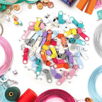 DOITEM 22.2 Yards/ 20 m 10 Pieces Assorted Colors #5 Nylon Coil Zippers, Sewing Zippers Endless Zips with 40 Pieces Zipper Sliders Zip Heads for Sewing Tailor Craft Supplies
