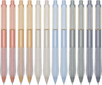 Gel Pens 0.5mm Point Pen Black Ink Smooth Writing Retractable Pen for Office,School Supplies,12-Count (Gold clip)