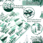 100 Sheets Christmas Tree Tissue Paper, 20x14in Forest Style Wrapping Tissue Watercolor Xmas Tree Art Tissue for Xmas Party Gift Bag Fillers Winter Party Decor (Blush Green)