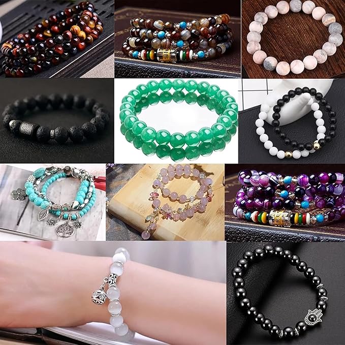 90pcs 4mm Natural Blue Crystal Crackle Quartz Stone Round Loose Beads for Jewelry Making DIY Bracelets Necklaces Energy Healing Stone Beads 15" (4mm, Blue Crackle Quartz)