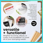 ExcelMark Custom Stamp – Clear & Crisp Impressions – Personalized Self-Inking Rubber Stamp – Use for Address Stamp and More (Medium)