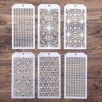 DIY Decorative Stencil Template for Scrapbooking Painting on Wall Furniture Crafts,Set of 6 (Seamless Geoemtry)