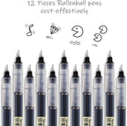RIANCY Liquid Ink Rollerball Gel Pens, 0.5mm Extra Fine Point Tip, 24ct Assorted Colors, Smooth Writing No Smear No Bleed, Vibrant for Journaling, Drawing, Sketching, School Notes & Art Supplies