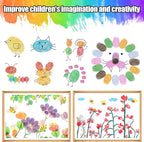 7" Large Ink Pads for Kids - Handprint Footprint Size Rainbow Stamps Pad, Safe & Washable Ink Pad for Fingerprint Painting Card Making Stamp Crafting Paper Wood Fabric Scrapbook Kids Birthday Gifts