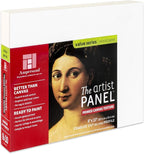 Ampersand Art Supply Wood Gesso Art Painting Panel: Canvas Texture, 1.5 Inch Cradle, 8" x 10"