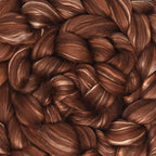 Merino Silk Luxe Tonal Designer Blend. Superfine Merino, Mulberry, Tussah Silk. Top Roving for Spinning or Felting. Cocoa Delight 1oz