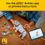 LEGO Creator 3 in 1 Wild Animals: Majestic Rhino with Birds Pretend Play Toy for Kids - Safari Toy Building Set for Girls & Boys, Ages 9+ - Build 3 Animals in 1 Kit - Gift for Birthdays - 31171