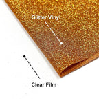 Coffee Orange Glitter HTV Heat Transfer Vinyl, 12" x 5ft lron on Vinyl, for T-Shirt Ironing, Vinyl HTV Easy to Cut and Weed, The Best Choice for DIY Creativity. (Coffee Orange, 12" x5ft)