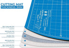 Elan Cutting Mat A2 Blue, Self Healing Cutting Mat 18x24 Inch, 5-Ply Craft Board Blue, Hobby Board for Crafts 18x24 Inch
