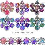 RPG Dice Sets 30 X 7-Die DND Polyhedral Dice (210pcs) with a Large Drawstring Bag for Dungeons and Dragons Tabletop Role Playing Games