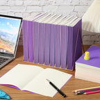 Handepo 100 Pack Composition Notebooks A5/A6 Ruled Lined Composition Kraft Notebooks Bulk Soft Cover Journals Travel Diary Memo for Students Classroom Office Supplies(A5,Purple)