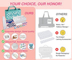 American Mahjong Tile Set – Complete 166 Tiles with Deluxe Accessories, 4 Racks, 100 Colorful Chips, Instruction Book & 1+3 Mahjong-Themed Storage Bags, Portable Mahjong Set for Family Fun & Holidays