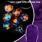 Gradual Magic Red Moon Liquid Core DND Dice Sets for Role Playing Games, Unique RPG Dungeon and Dragons Dice Set with Gift Box, Mystery Liquid Core D&D Dice Set for Gift