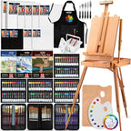 188Pcs All-in-One Art Painting Kit with French Easel, 96 Acrylic, Watercolor & Oil Paint Set, Complete Art Supplies Painting Set for Adults, Artists, Beginners
