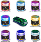 BALTIC DAY - Chameleon Mica Powder, 8 Jars of Color Shift Mica Set - Epoxy Resin Color Pigment - Chameleon Powder Glitter - Holographic Mica Powder for Resin