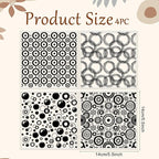 CHGCRAFT 4 Pcs Looped Circles Polymer Clay Texture Sheets Artistic Dots Silicone Texture Stamp Circular Style Modeling Pattern Pad Sheets for Jewelry and Earrings Tools, 5.5x5.5 inch