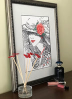 RIOLIS - Mysterious Rose 1887, Cross Stitch Kits 8¼" x 11¾", Cross Stitch Kits for Beginners & Advanced, Crossstitching Kit Adult, Embroidery Counted Stitching Kit