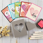 BAOFALI 2 Pcs Heart Cut Stamping Foam Grey Moldable Foam Stamps Plastic Dry Foam Stamp Pad Cut and Dry Foam Stamping Foam Block for Sculpture, Modeling, DIY Arts and Handicrafts Projects