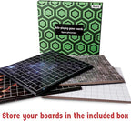 Hexers Role-Playing Game Board Mat, Square Grid Terrains, 8 Different terrains, Compatible with Dungeons and Dragons DND Pathfinder RPG, 27 on 23 inches, 1 inch Squares, Foldable & Dry Erase