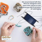 Soft Flex 49 Strand Beading Wire - Medium 0.19 Diameter - 100 Feet Nylon Design Wire