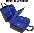 USA Gear XL Trading TCG MTG Deck Box Bag Travel Case - Large MTG Card Storage Bag with Padded Shoulder Strap, Customizable Interior, Weather Resistant - Fits Deck Boxes & Sleeved Cards - Blue