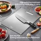 New Titanium Cutting Board - 100% Pure Titanium Cutting Boards For Kitchen,Easy to clean,Double-sided food-grade Cutting Board For Cutting Meats, Fruits And Vegetables (Large)