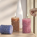 Cylinder Molds Silicone Wave Spiral Candle Mold - Silicone Resin Casting Molds for Candle & Resin & Soap Craft Supplies (cr-Petal-x5)