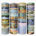 34 Rolls Washi Tape, Aesthetic Colored Decorative Cute Scrapbook Tape for Scrapbooking Supplies Journaling Craft Junk Journal