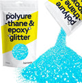 Hemway Polyurethane & Epoxy Resin Glitter 100g / 3.5oz Metallic Crystal Flake Additive for Flooring Jewelry Tumblers Glass Pigment - Chunky (1/40" 0.025" 0.6mm) - Baby Blue Iridescent