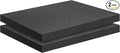 2 PCS Black Foam Padding- 16x12x1 Inch Polyurethane High Density Foam Cuttable Black Sheet Pad Cushioning Inserts for Packing Cases and Crafts