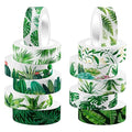 12 Rolls Greenery Washi Tape Set, Summer Tropical Leaves Masking Tape, Green Plants Cactus Succulents Decorative Tape Sticker for Scrapbook Journal DIY Craft Gift Wrapping 16.4FT