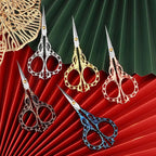 Small Scissors Vintage European Style Scissors Stainless Steel for Cross Stitch Cutting Embroidery Sewing Handcraft Craft Art Work DIY Tool, Silver
