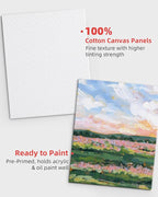 Simetufy 5x7 Inch 96 Pack Small Painting Canvas Boards Mini Blank Canvas Panels, Primed Acid Free for Oil Paint,Watercolor,Acrylic Paint
