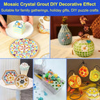 Mosaic Crystal Grout, Mosaic Crystal Sealant, Tile Grout for Crafts, Handmade Grouting, DIY Craft Projects Accessories, Direct caulking, Mosaics Tile Tools for All Tiles, Surfaces (Translucent, 7oz)