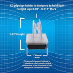 Master Magnetics Magnetic Sign Holder Pack - Magnetic Sign Holders for Door Frames, Metal Shelves, Whiteboards - Powerful Magnet - Retail EZ Grip Holder - 3" L x 1" W x 1.13" H - 5-Pack
