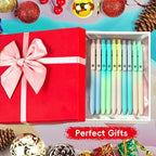 Gel Pens, 5 Pcs Black Ink Pens for Women, 0.7mm Medium Point Smooth Writing Pens with Silicone Grip, High-End Series Metal Clip Retractable Pens for Journaling Note Taking (5 Pcs Pastel)
