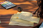 Wanderings Handmade Antique Blank Paper with Slightly Burned Edge, A4 Size, Package of 50 - Recycled Watercolor Mixed Media Loose Leaf Paper for Writers Invitations Crafts Thick 150 GSM - 8.25x11.7
