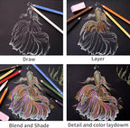 24-Color Charcoal Pencil Set – Skin Tones & Pastel Chalk Pastel Chalk Colored Pencils for Sketching, Shading & Portrait Art – Professional & Beginner Artist Kit