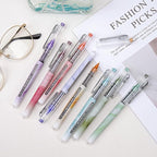 WRITECH Liquid Ink Rollerball Pens: Multi Colored 0.5mm Extra Fine Point Tip Rolling Roller Ball Pen 8ct Assorted Colors for Journaling Smooth Writing Note Taking No Bleed & Smudge & Smear