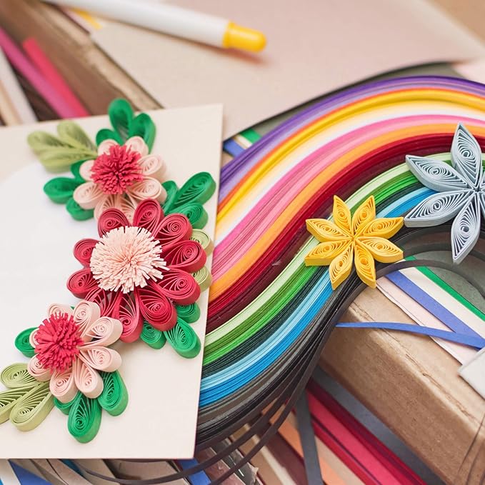 PATIKIL Quilling Strips Paper 600pcs 1.5mm 39cm Origami Paper Quilling Kits for Art DIY Hand Craft Christmas, Hot Pink