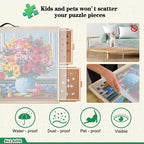 ALL4JIG 2000 Pieces 2-in-1 Tilting & Rotating Puzzle Board, 40.16" x 28.5"Adjustable Angle Puzzle Board with 4 Drawers & Clear Protective Cover, Birthday Gift for mom