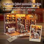 3D Wooden Puzzles for Adults, DIY Miniature Dollhouse, Book Nook Kit, Built-in LED Model Kit Hobby Gifts for Adults Teens Home Decor, Ideal Gift for Teenager and Men (Dinosaur Museum)