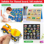 Felt Transportation Vehicles Learning Pieces,48 Felt Flannel Board Pieces,Air Land Sea Airplane Learning for Toddlers for Kindergarten,Preschool,Toddlers