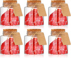 Wettarn 120 Pcs Transparent Red D4 Dice6 Pcs Pot Bottles Plastic Favor Jars with Cork Lids Healing Potion Bottles Polyhedral Dice Set for Party Favors Table Games(Round Style)