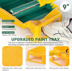 VOOMEY 12 PCS Paint Roller Kit, Deep Grooved Foot Paint Tray, Paint Tray Liner, Wall Paint Roller with Frame, Professional Paint Kit for House Painting