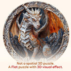 masseruon Round Puzzles for Adults 1000 Pieces-Dragon Puzzle-26.6x26.6in Jigsaw Puzzles with HD Matte Finish-Hard Impossible Difficult for Adult-Challenging Gift for Puzzle Lovers Home Decor