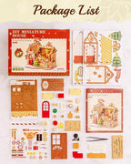 ROBOTIME DIY Miniature House Kit, Tiny House Book Nook for Family and Friends, Mini Wooden Dollhouse Kit for Halloween/Christmas/Birthday Gifts（Gingerbread House）