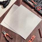 Blulu 2 Pcs 6061 Aluminum Sheet Metal Plate 15 x 15 x 1/8 in (3 mm) Flat Plain Thickness Panel Covered with Protective Film Solid Rectangle Flat Stock for Crafting Industry Structural Framing Base
