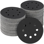 100PCS 5 inch Silicon Carbide Sanding Discs 800 Grit, Wet Dry Orbital 5 Sander Hook and Loop Sandpaper Disc, Best for Metal,Automotive,Wood Polishing