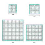 MANUFORE 4pcs Square Quilting Ruler (32cm/24cm/16cm/12cm) Sewing Acrylic Ruler Anti-Slip Metric Ruler DIY Quilting Tools with Clear Printed Lines for Precise Cutting